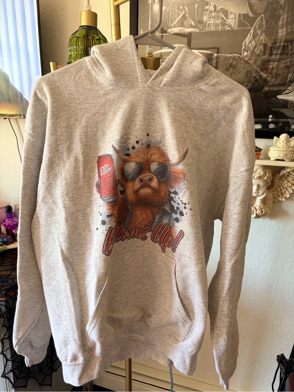 Dr. Pepper Cow Hoodie size large
